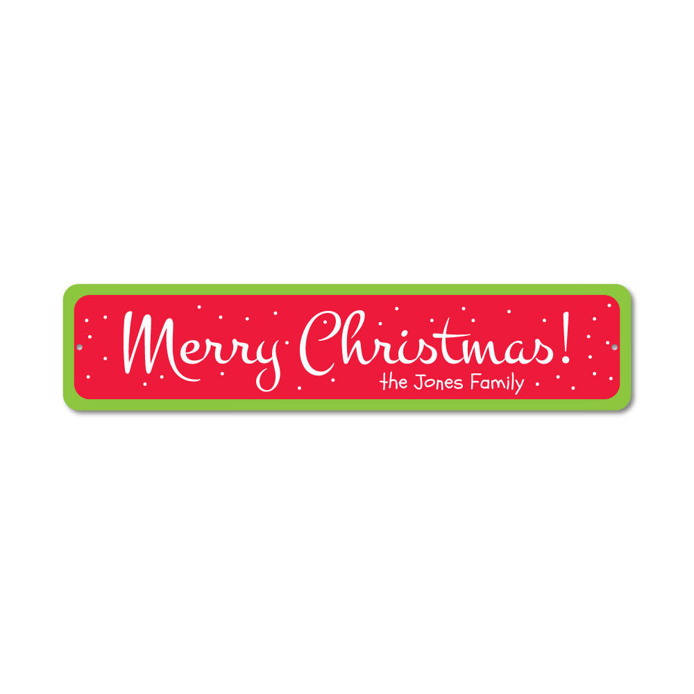 Christmas Snow Sign Aluminum Sign