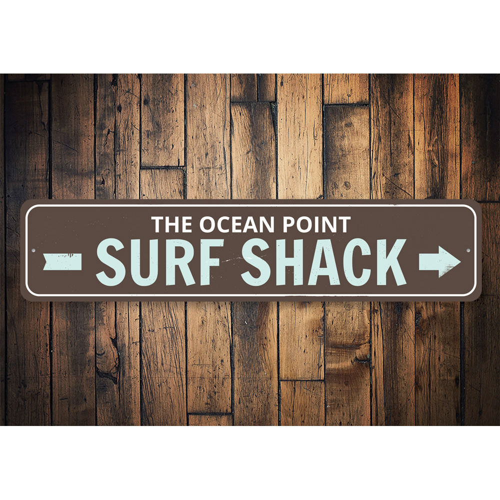 Surf Shack Arrow Sign Aluminum Sign