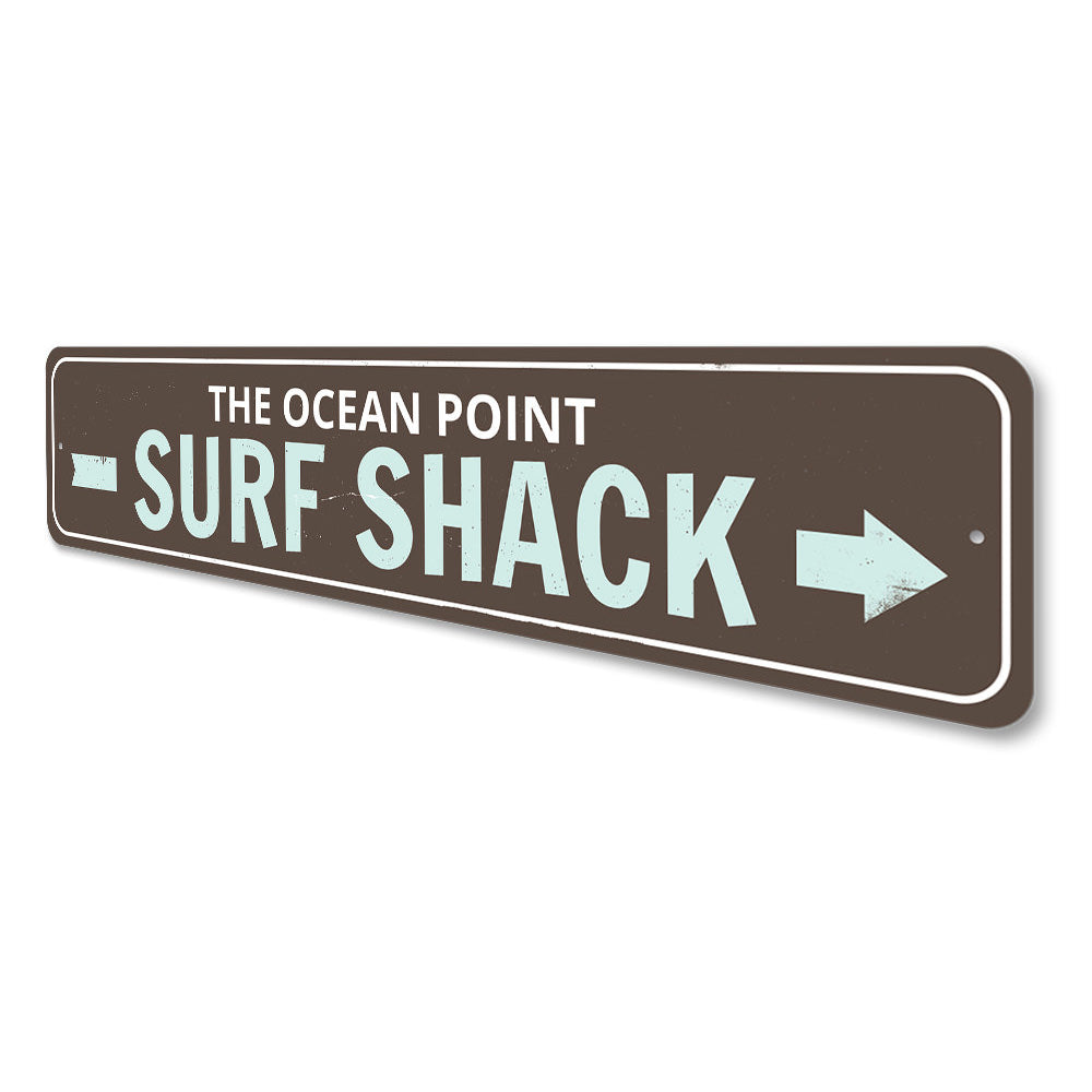 Surf Shack Arrow Sign Aluminum Sign