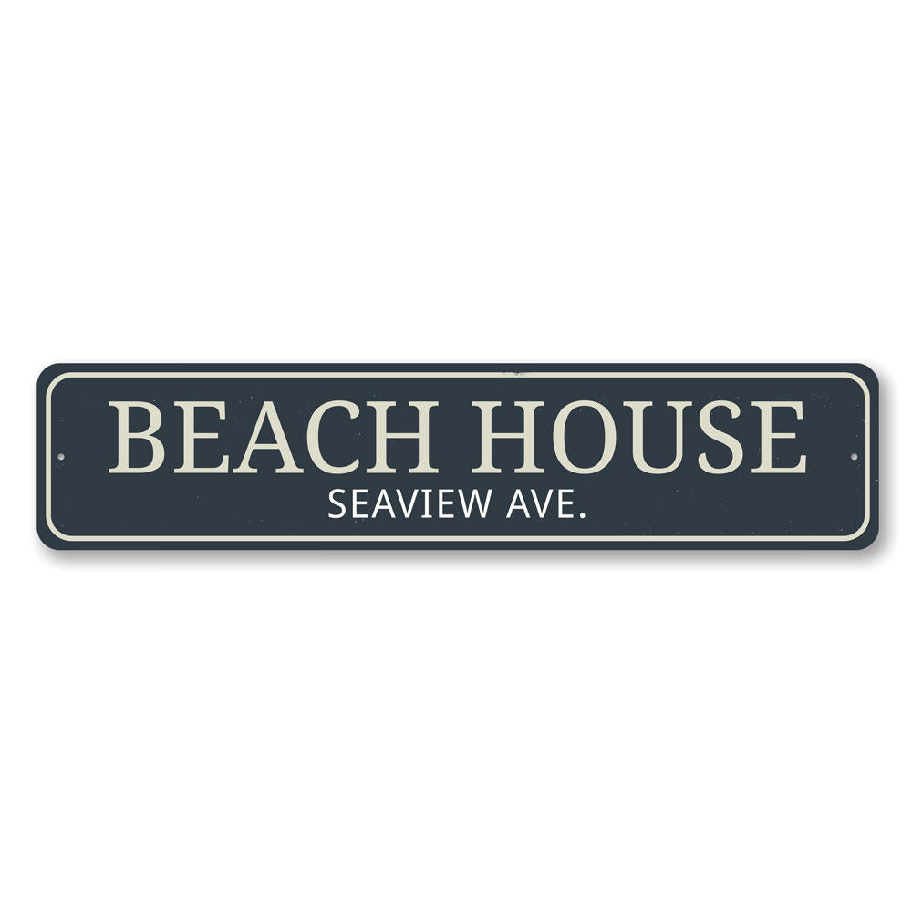 Beach House Street Name Sign Aluminum Sign