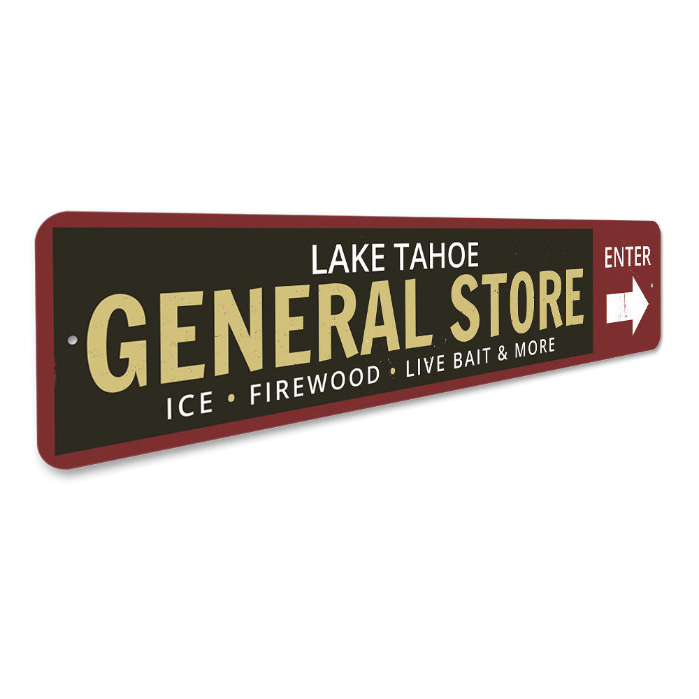 Lake General Store Sign Aluminum Sign