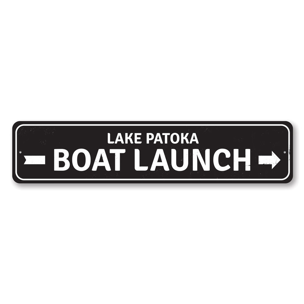 Boat Launch Arrow Sign Aluminum Sign