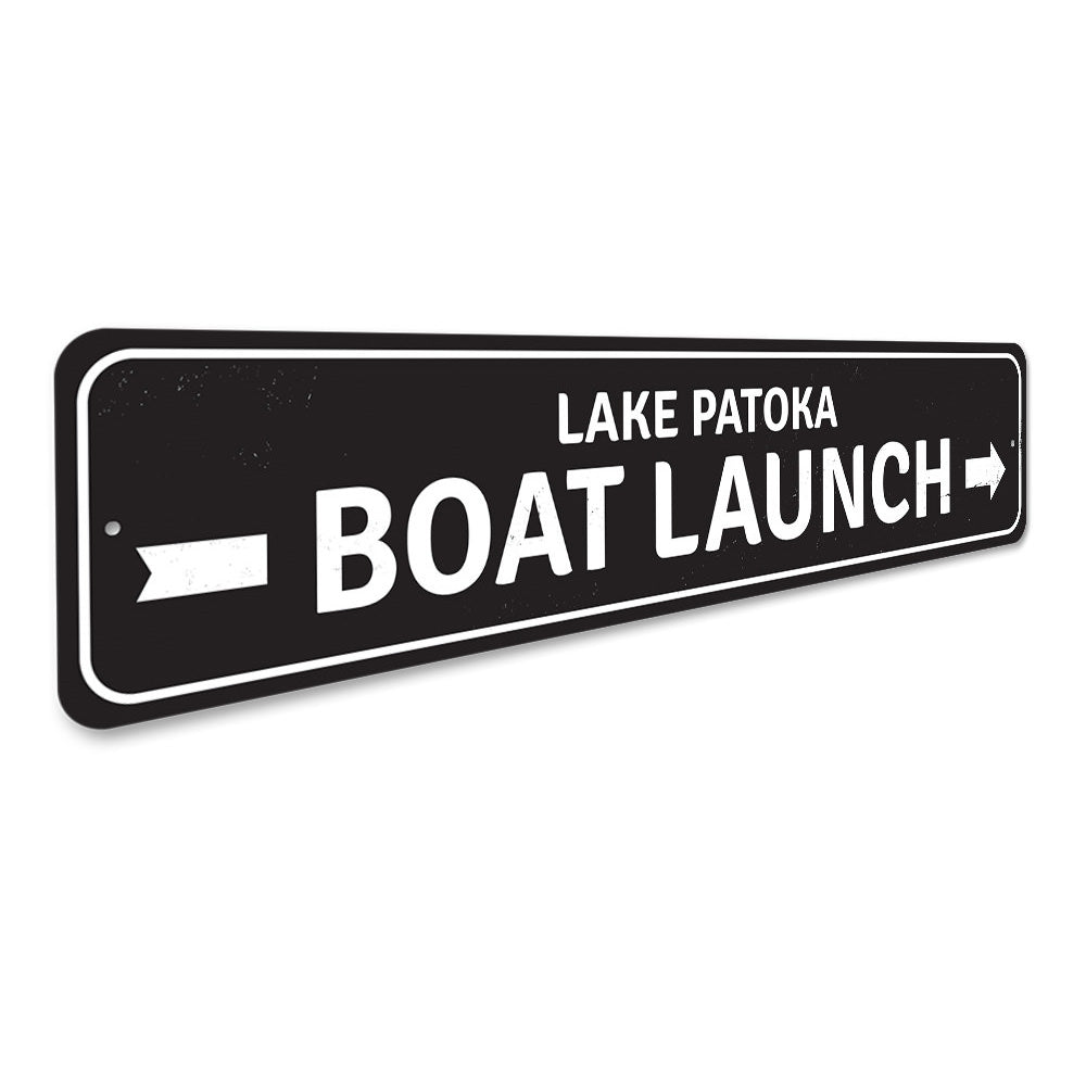 Boat Launch Arrow Sign Aluminum Sign