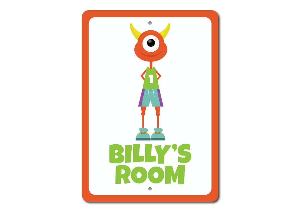 One Eyed Alien Character Sign