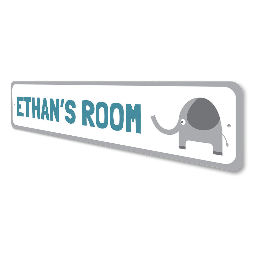Elephant Playroom Sign Aluminum Sign