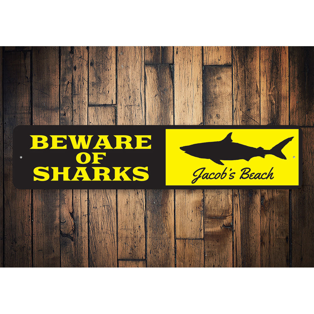 Shark Sign Aluminum Sign