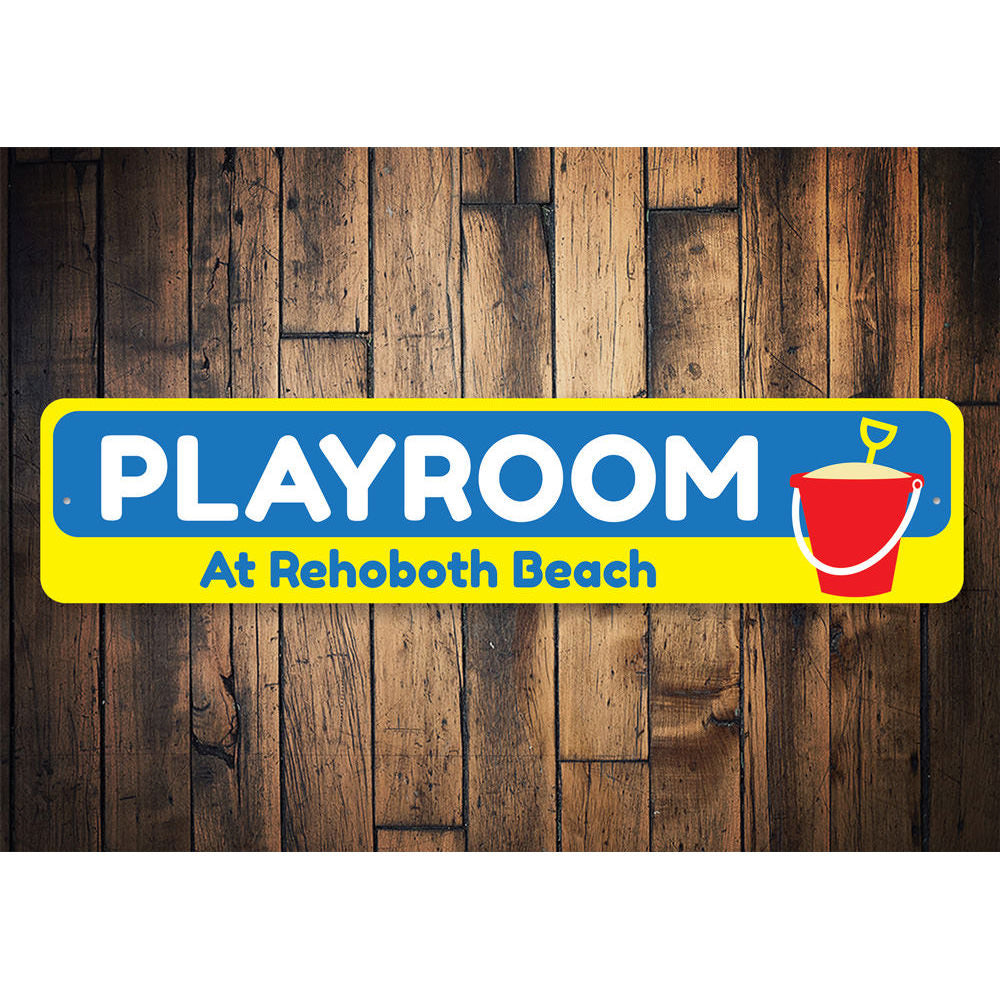 Beach Playroom Sign Aluminum Sign