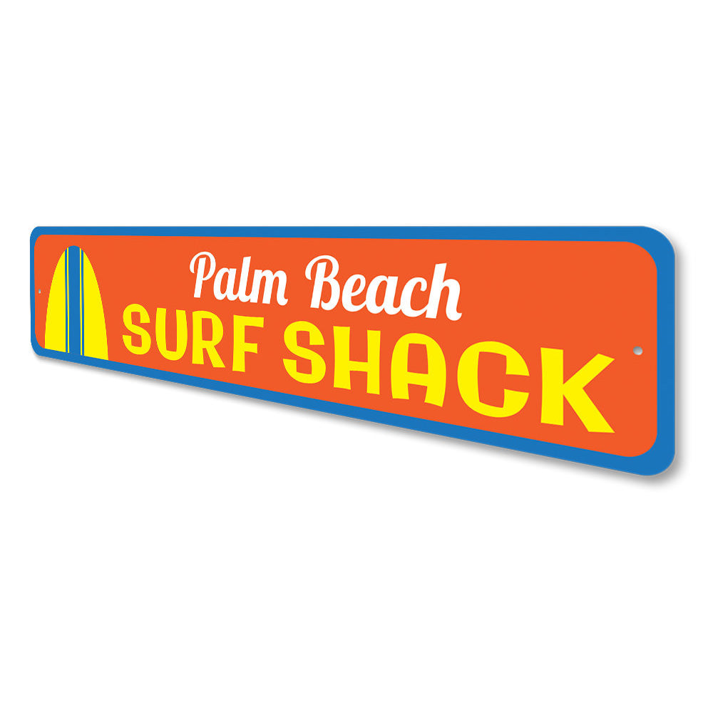 Surfboard Surf Shack Sign Aluminum Sign