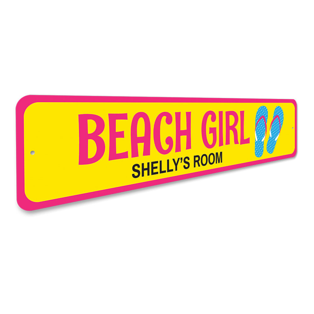 Beach Girl Sign Aluminum Sign