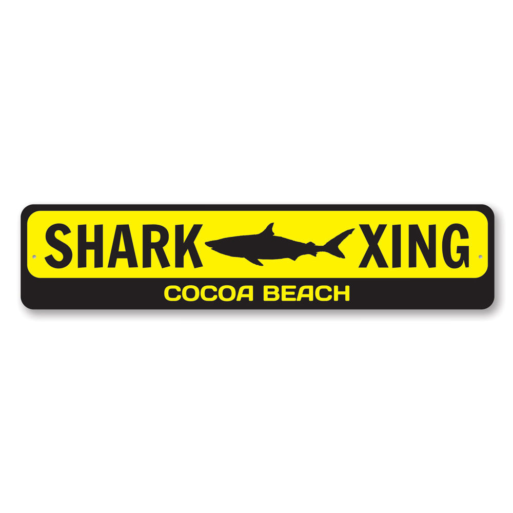 Shark Crossing Sign Aluminum Sign