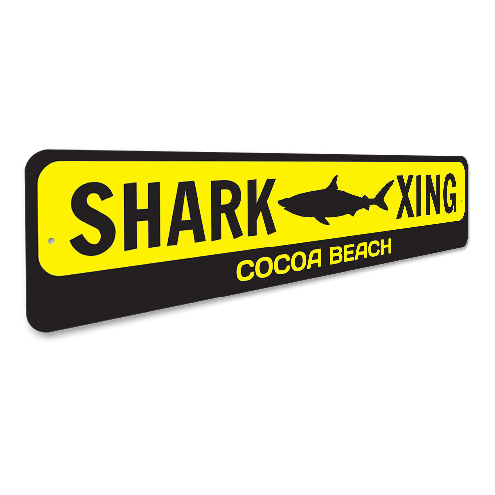 Shark Crossing Sign Aluminum Sign