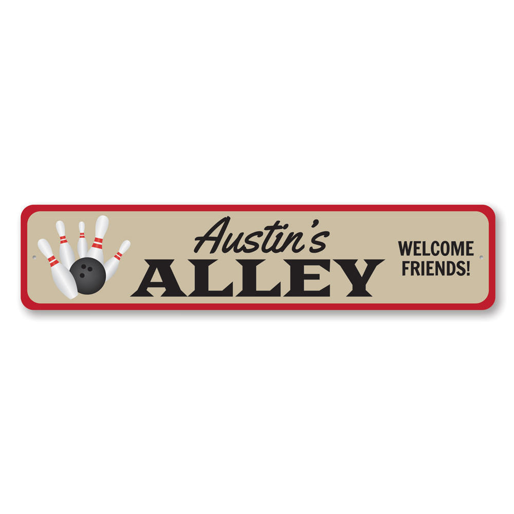 Bowling Alley Name Sign Aluminum Sign