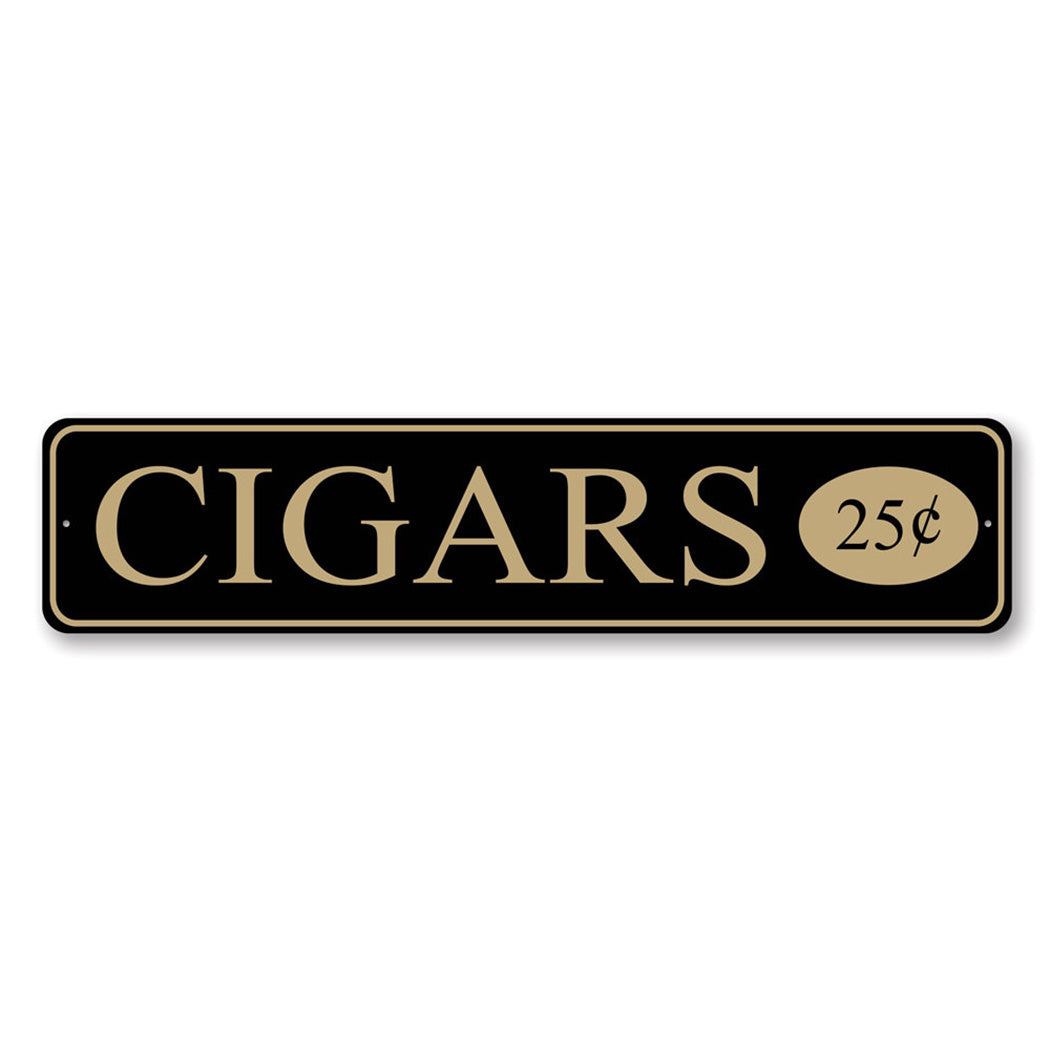 Cigars 25 Cents Sign