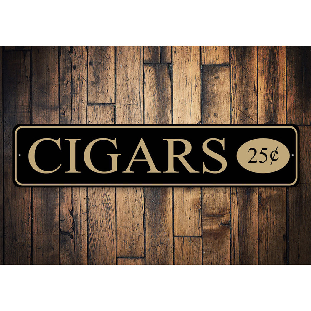 Cigars 25 Cents Sign