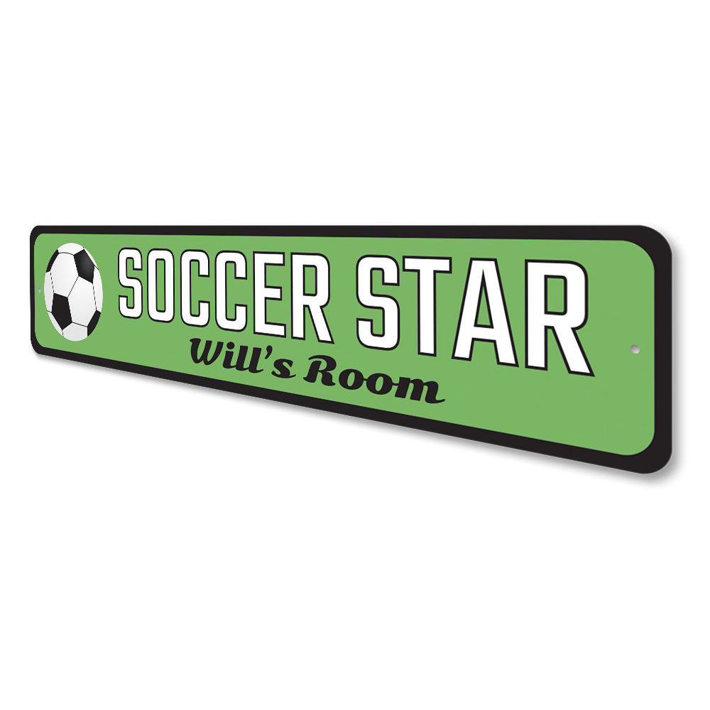 Soccer Star Sign Aluminum Sign