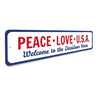Peace Love USA Sign Aluminum Sign