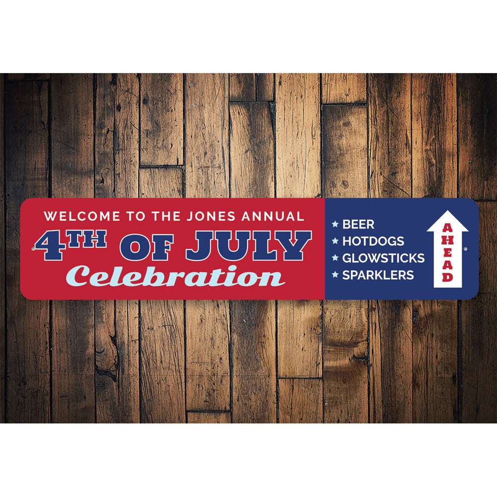 Annual 4th of July Celebration Sign Aluminum Sign