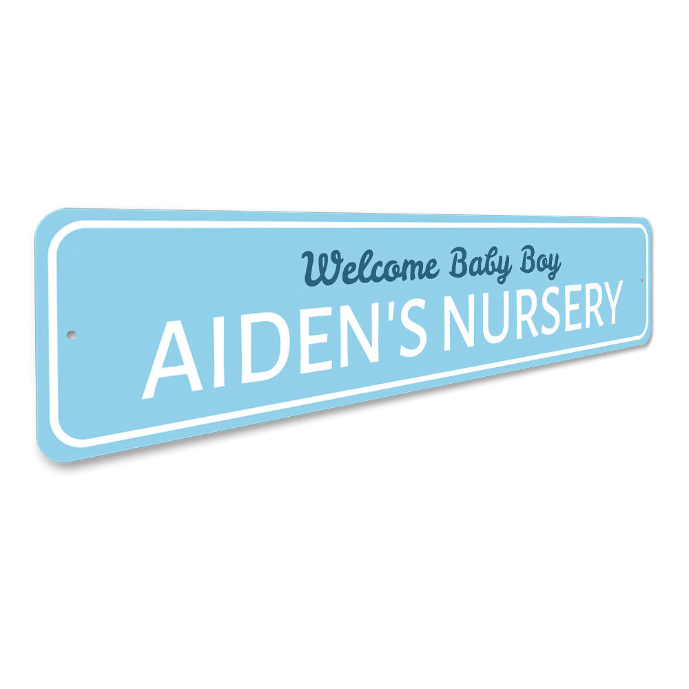 Welcome Baby Boy Sign Aluminum Sign