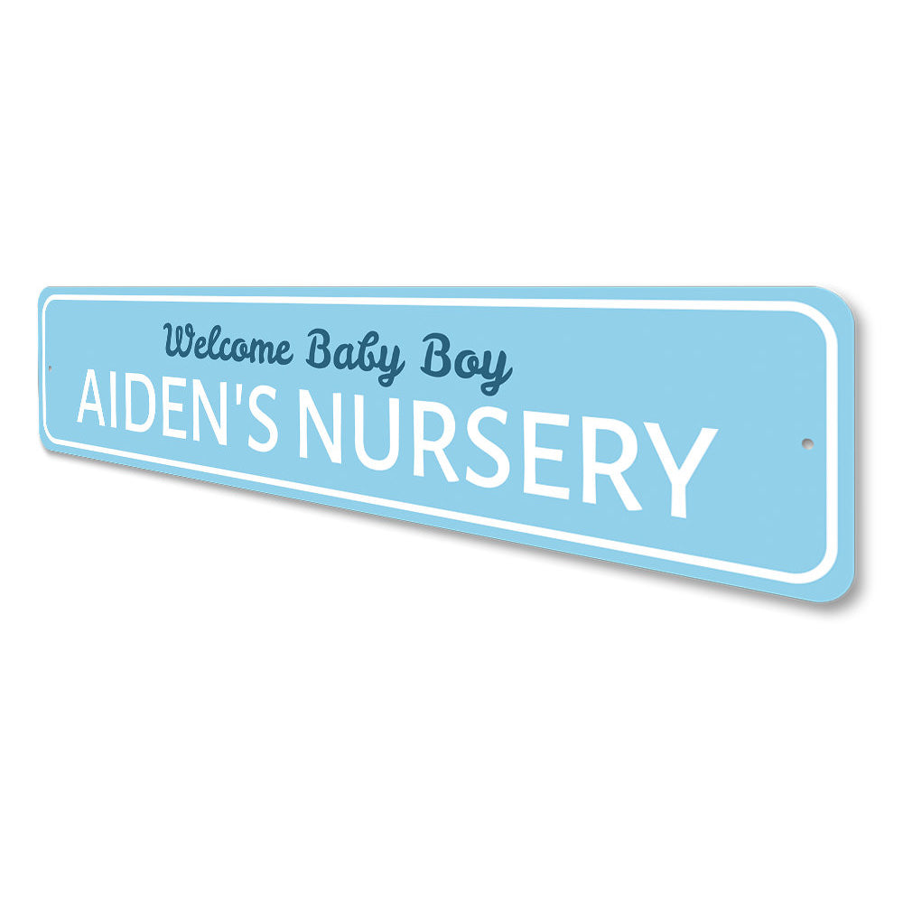 Welcome Baby Boy Sign Aluminum Sign