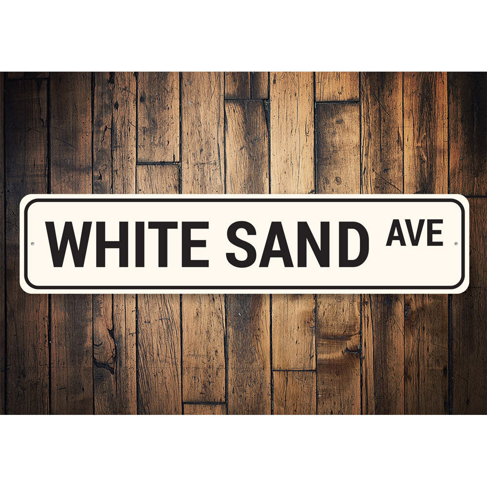 White Sand Avenue Sign Aluminum Sign