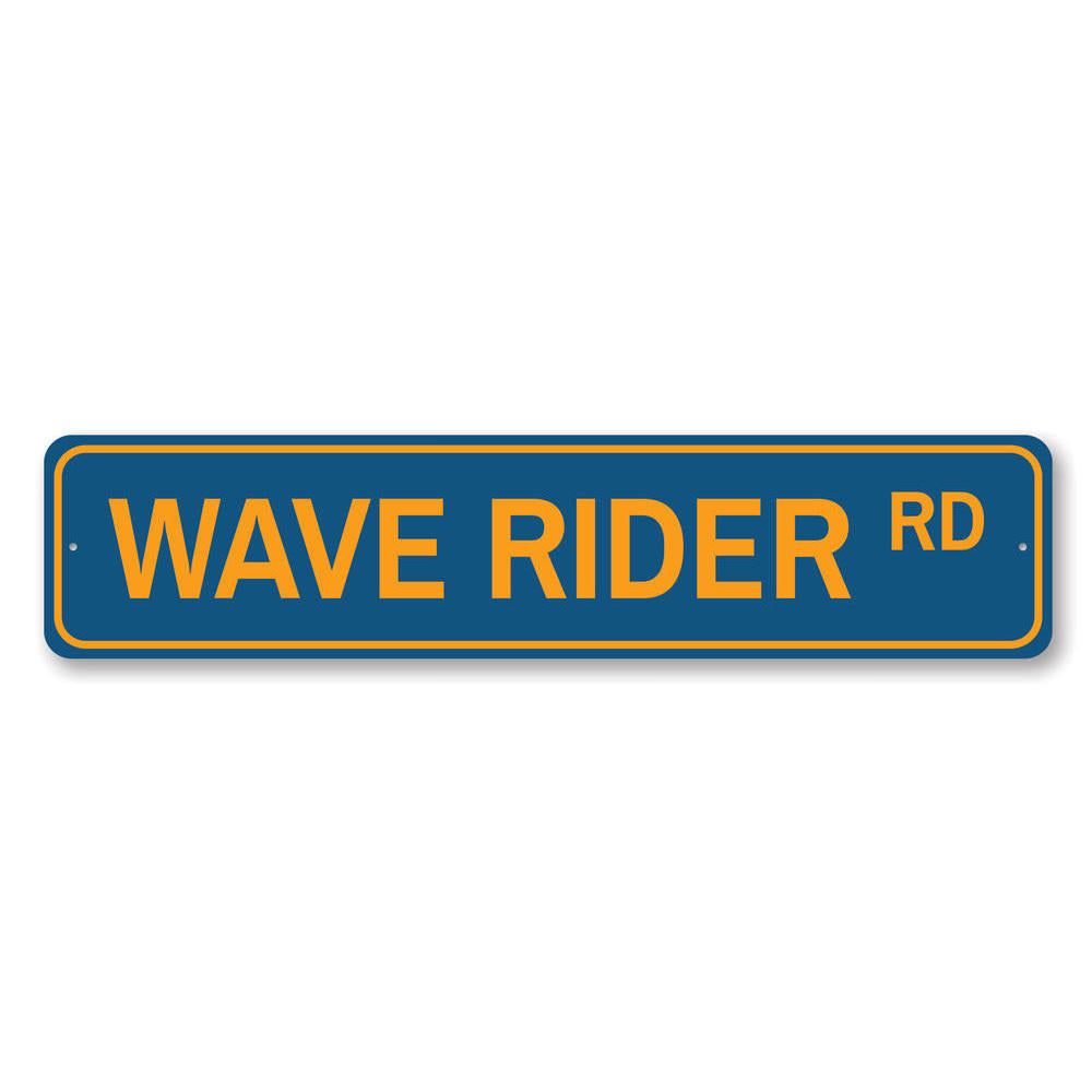 Wave Rider Road Sign Aluminum Sign