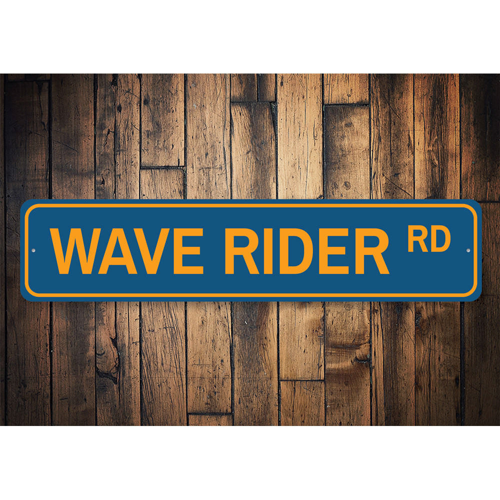 Wave Rider Road Sign Aluminum Sign