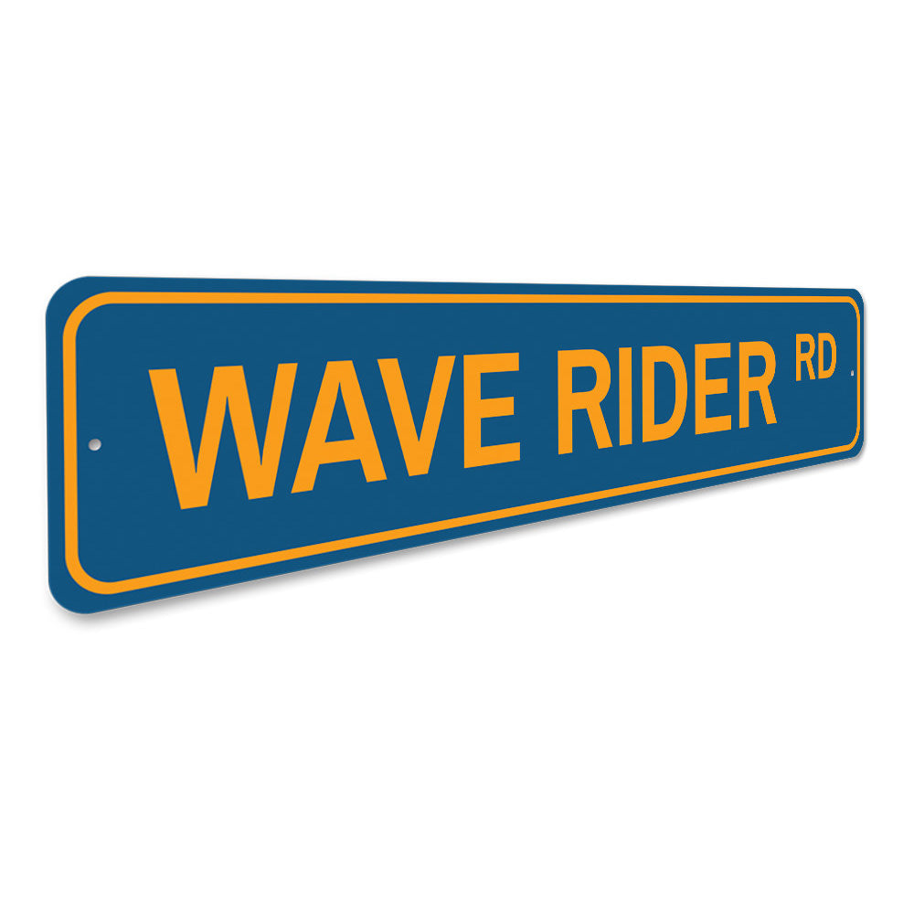 Wave Rider Road Sign Aluminum Sign