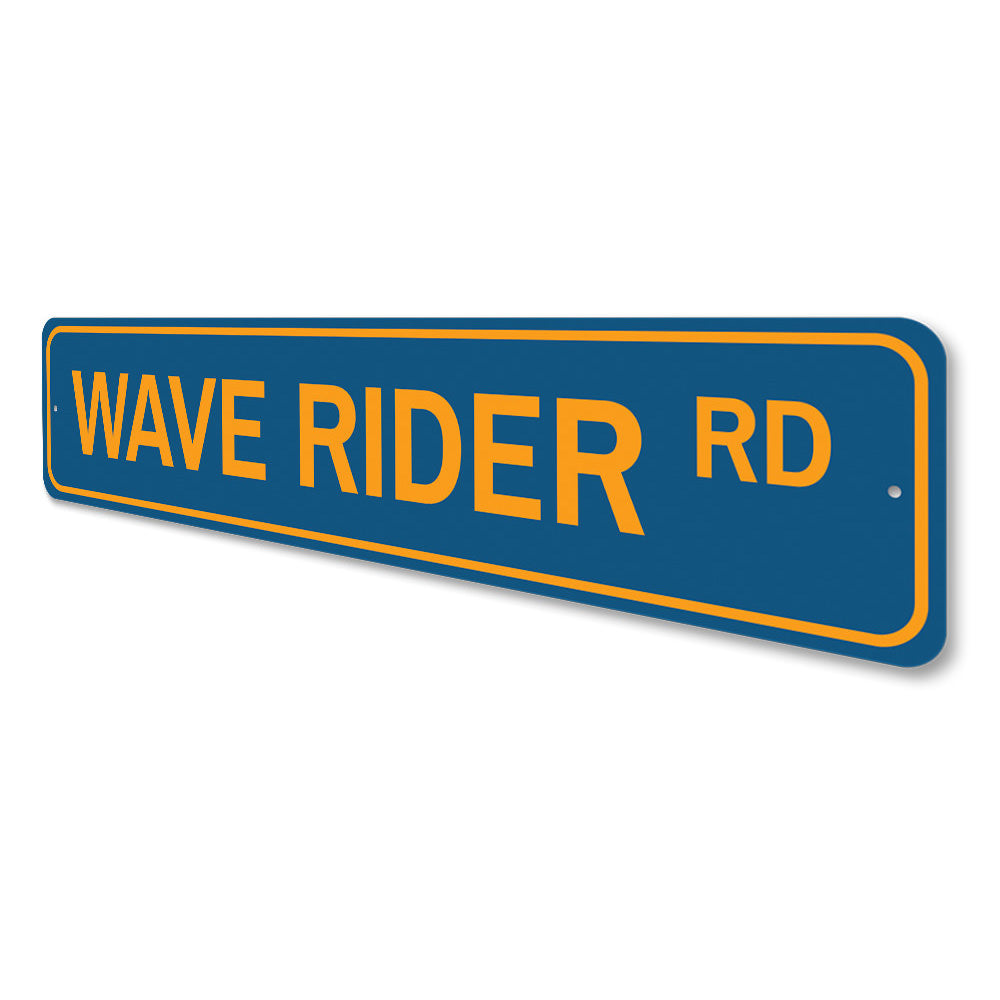 Wave Rider Road Sign Aluminum Sign