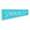 Sparkling Sea Avenue Sign Aluminum Sign