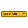 Gold Shore Road Sign Aluminum Sign