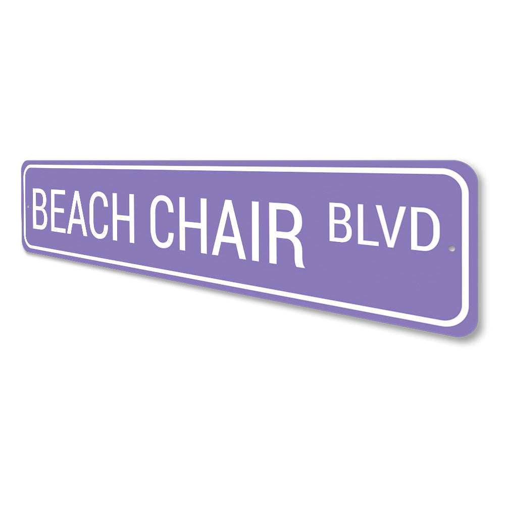 Beach Chair Blvd Sign Aluminum Sign