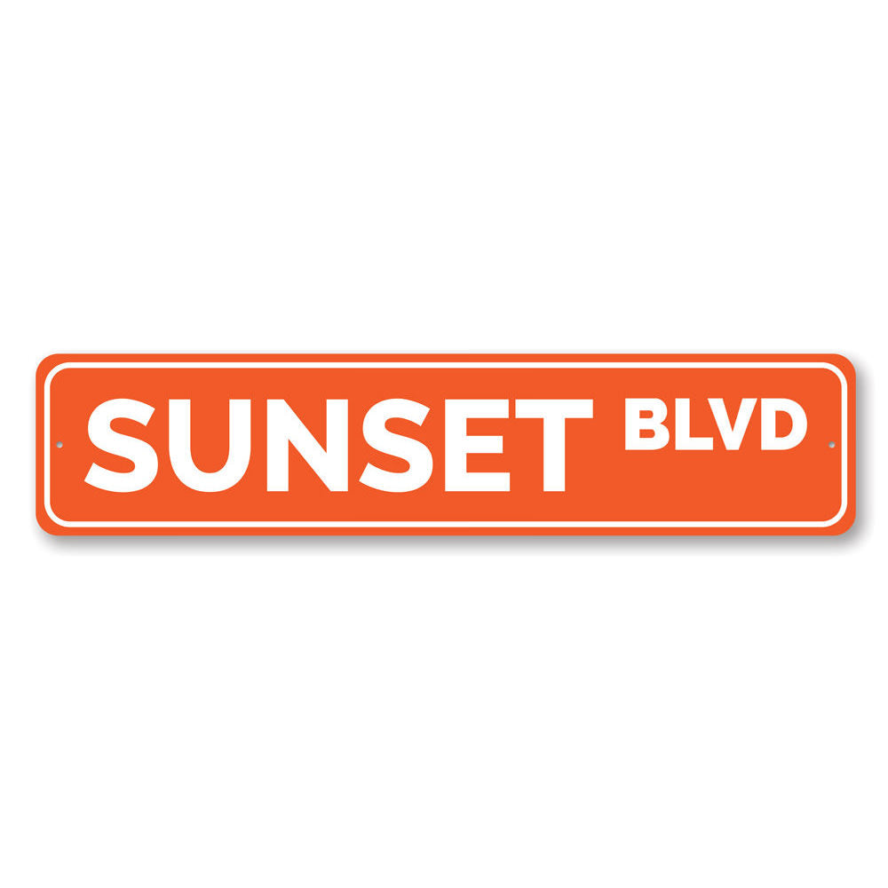 Sunset Blvd Sign Aluminum Sign