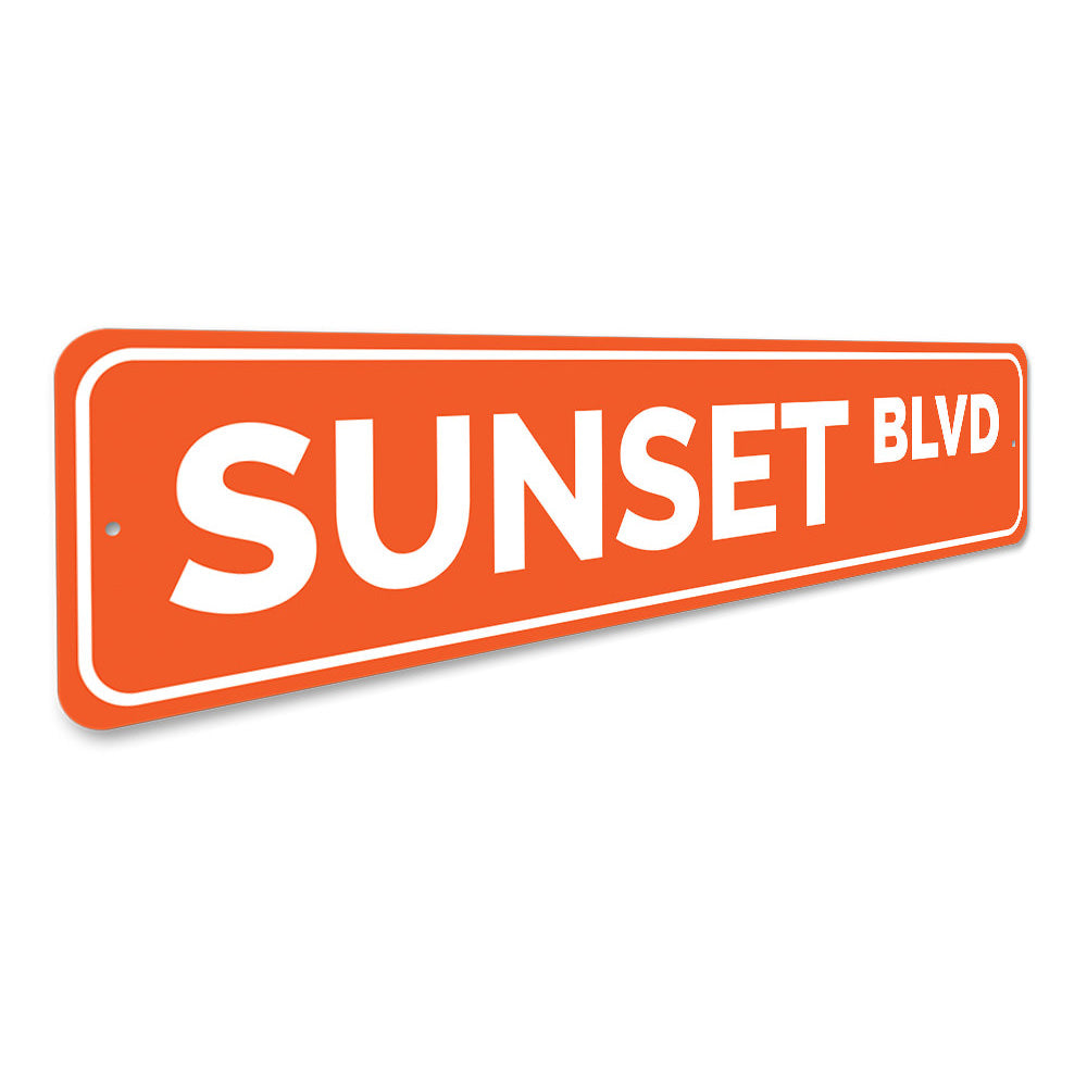 Sunset Blvd Sign Aluminum Sign