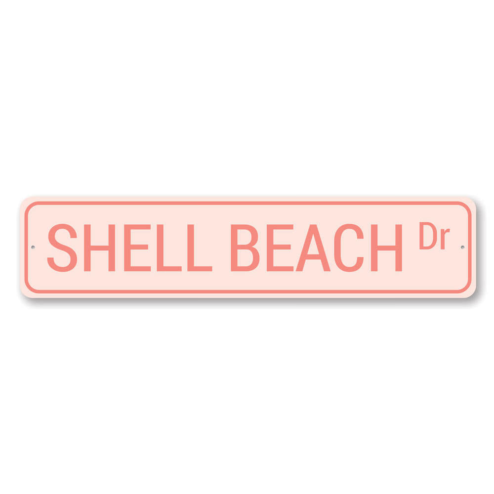 Aluminum Beach Signs Shell Drive Sign Novelty Metal Signage for Shore ...