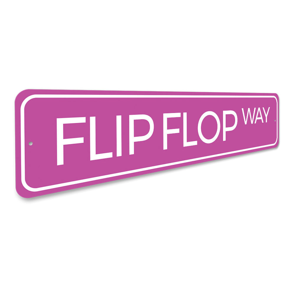 Flip Flop Way Sign Aluminum Sign