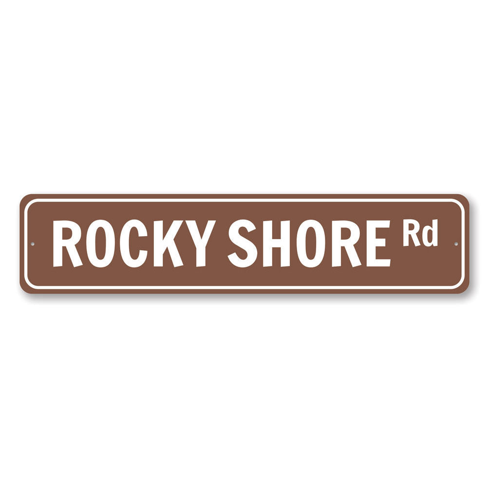 Rocky Shore Road Sign Aluminum Sign