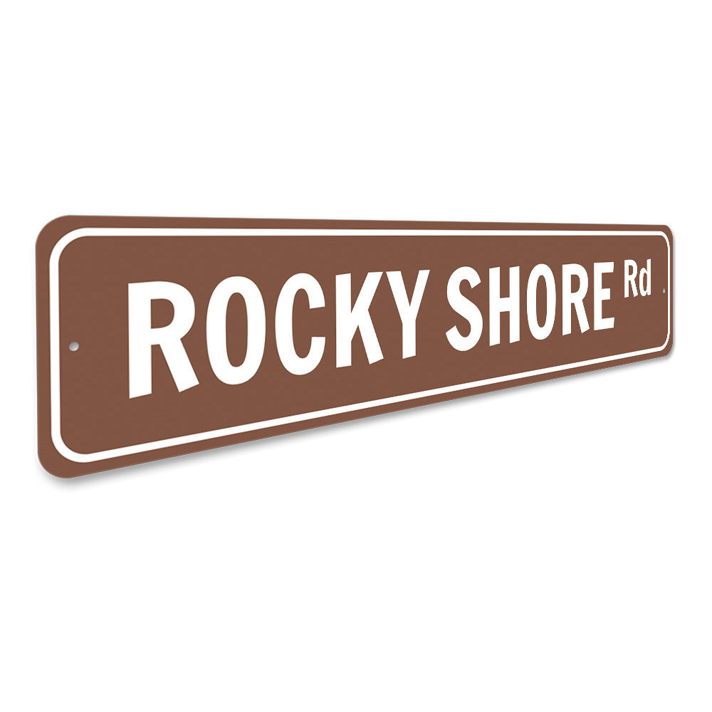 Rocky Shore Road Sign Aluminum Sign