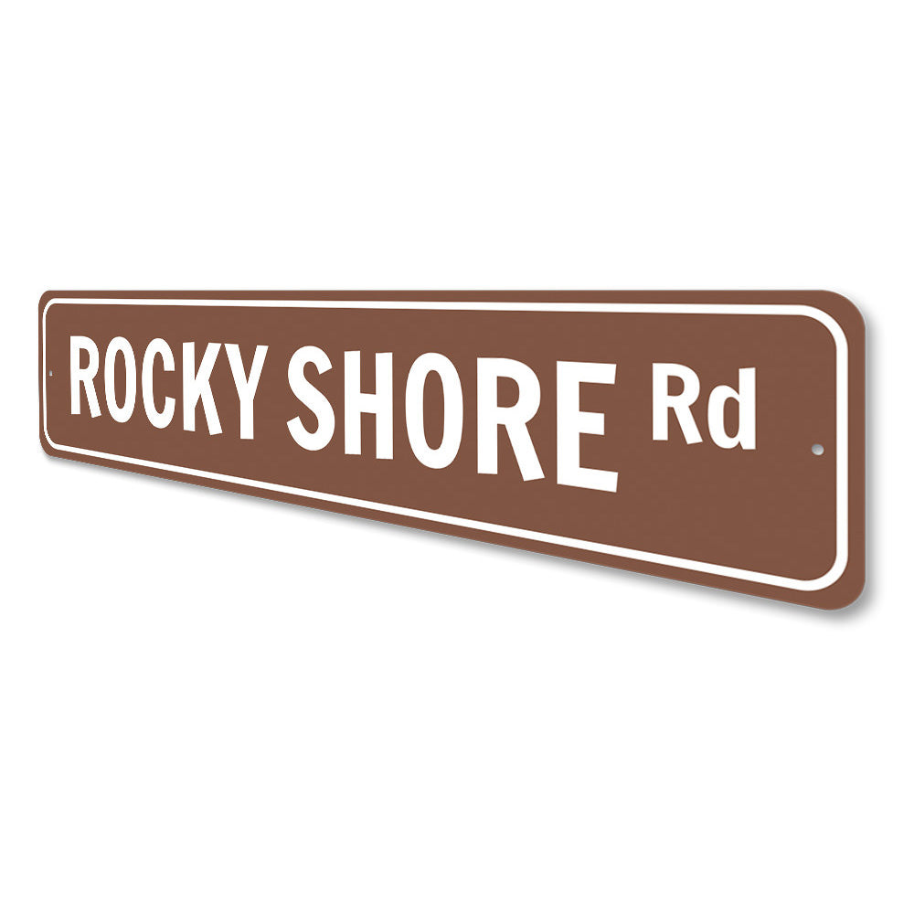 Rocky Shore Road Sign Aluminum Sign