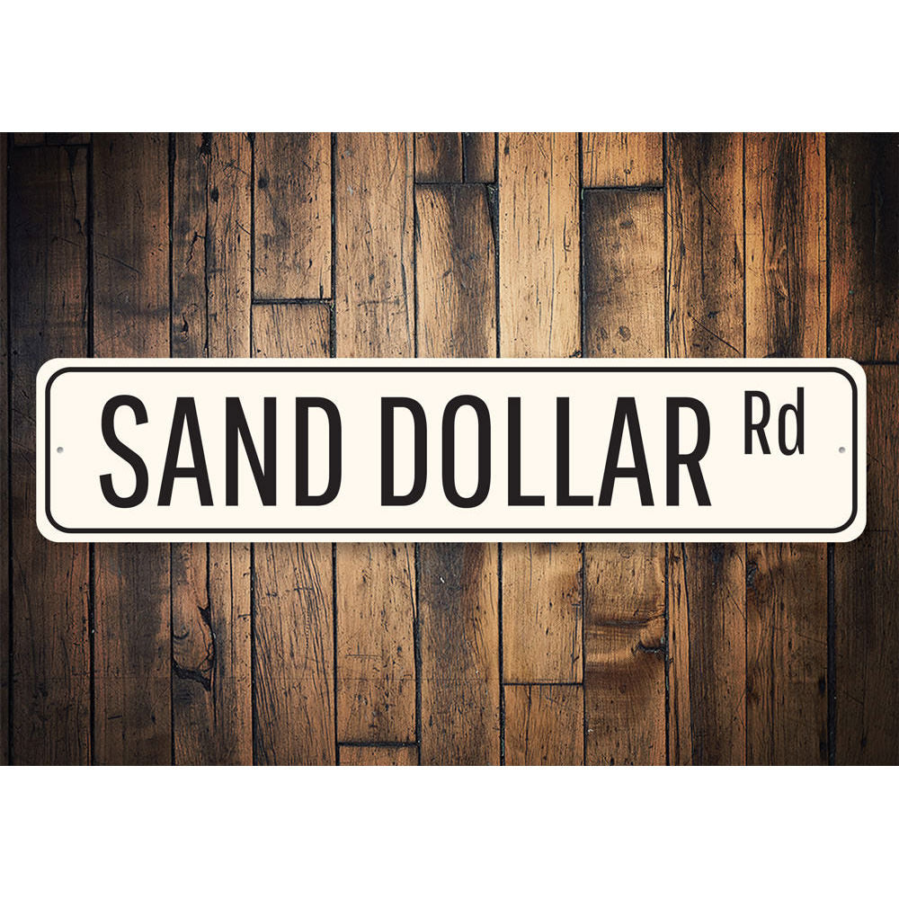 Sand Dollar Road Sign Aluminum Sign