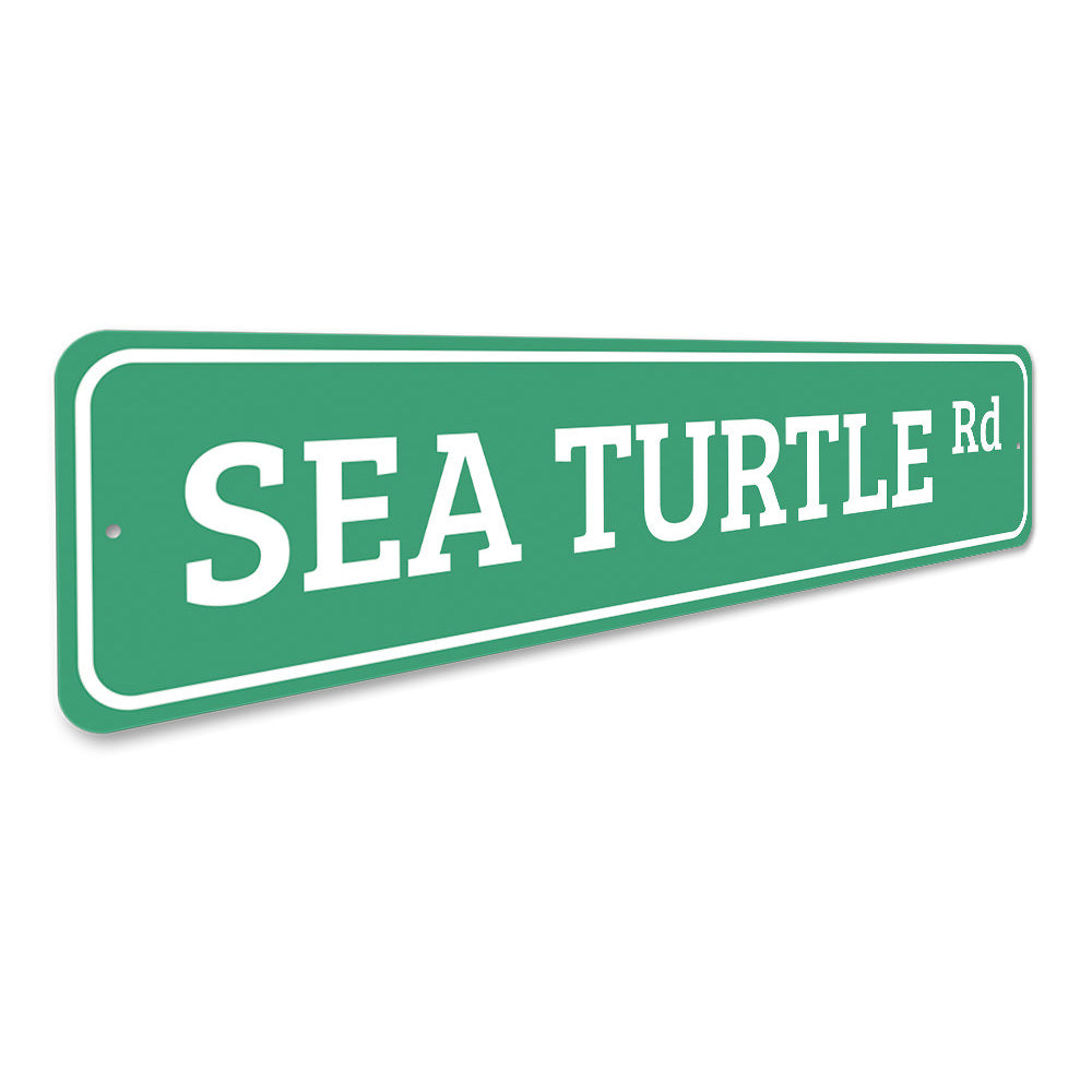 Sea Turtle Road Sign Aluminum Sign