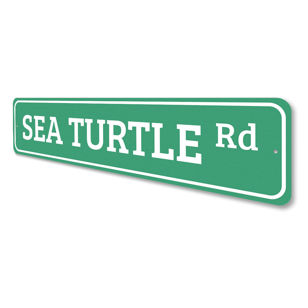 Sea Turtle Road Sign Aluminum Sign