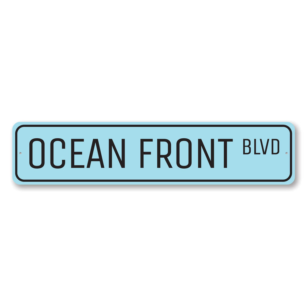 Oceanfront Blvd Sign Aluminum Sign