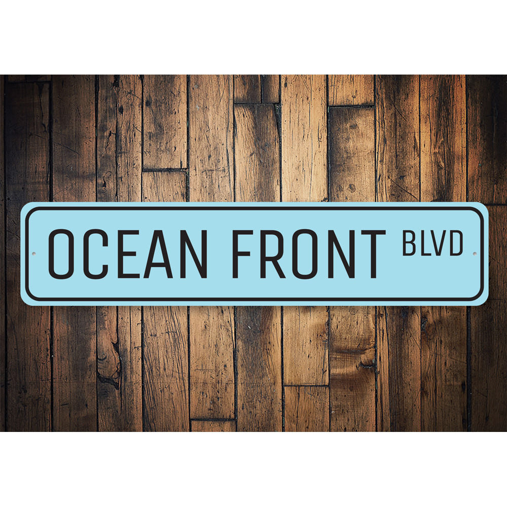 Oceanfront Blvd Sign Aluminum Sign