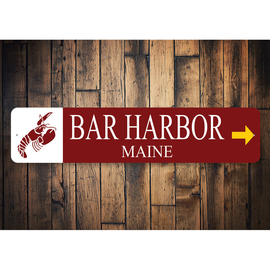 Bar Harbor Maine Arrow Sign