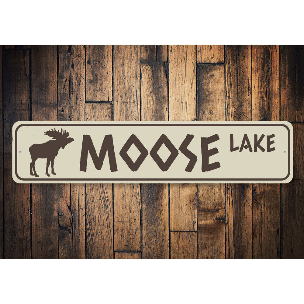 Moose Lake Sign Aluminum Sign