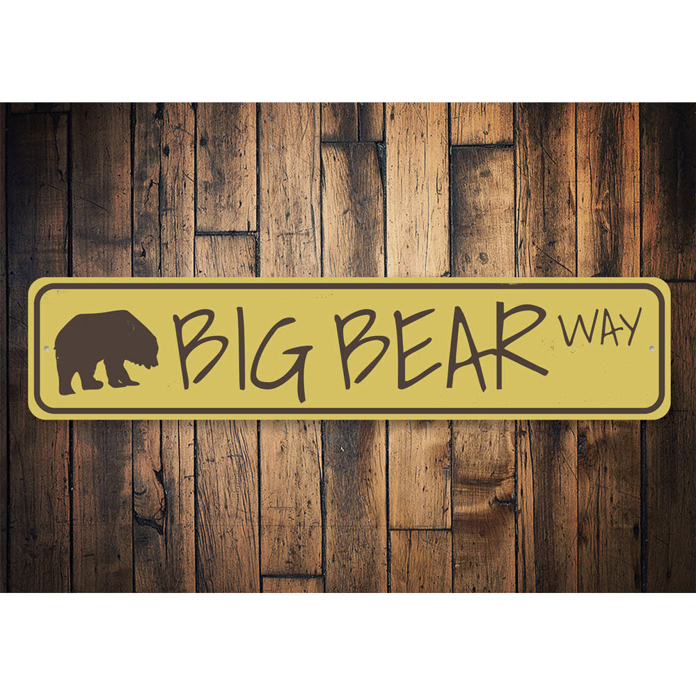 Big Bear Way Sign Aluminum Sign