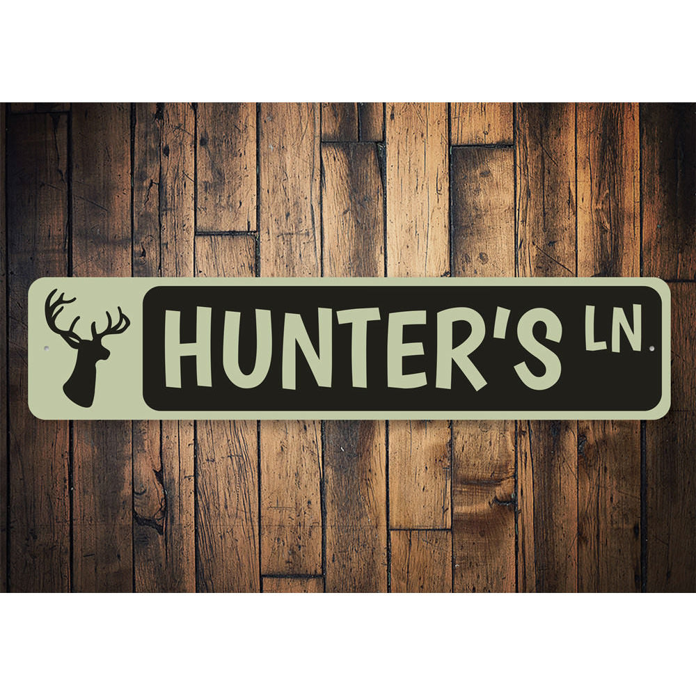 Hunter's Lane Sign Aluminum Sign