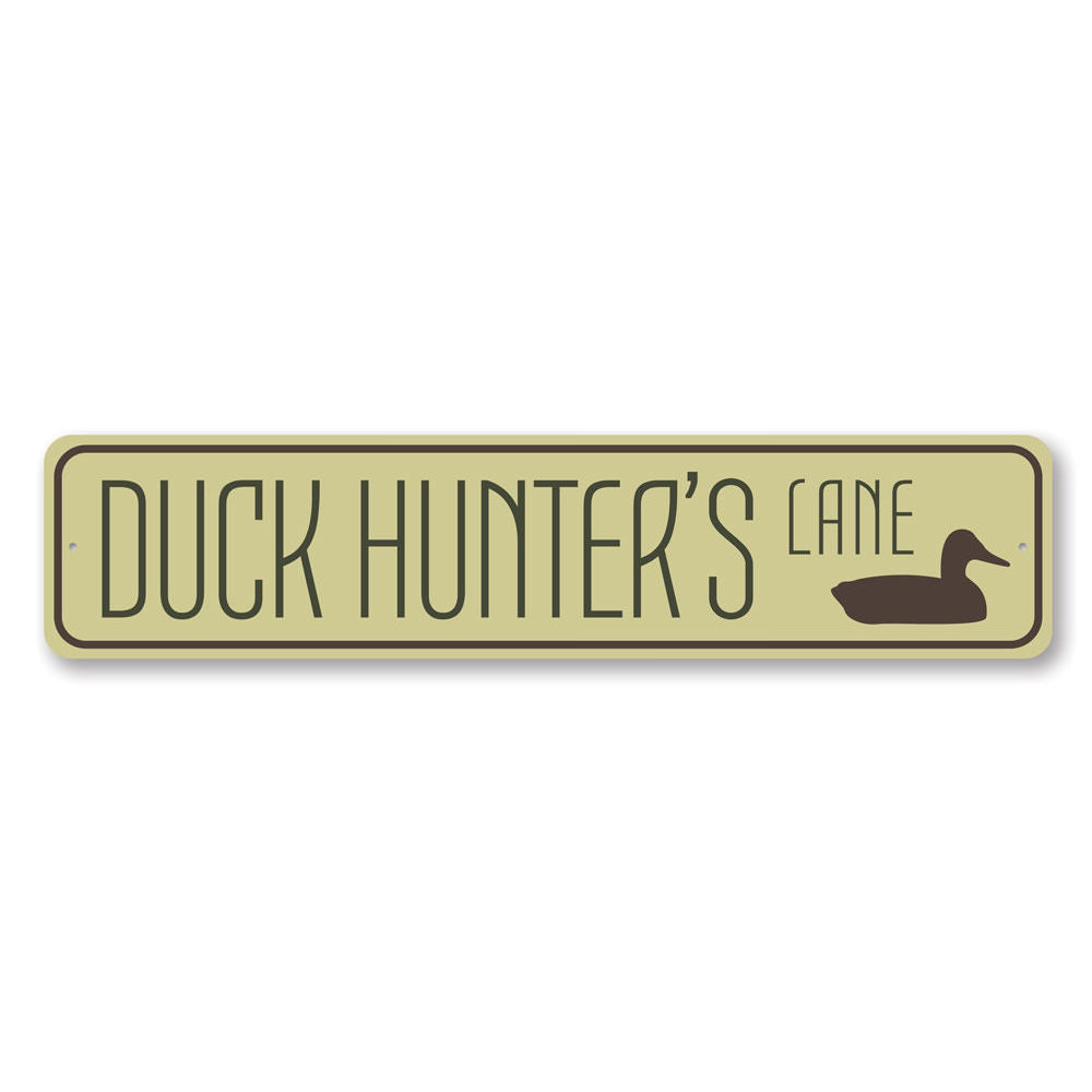 Duck Hunter's Lane Sign Aluminum Sign