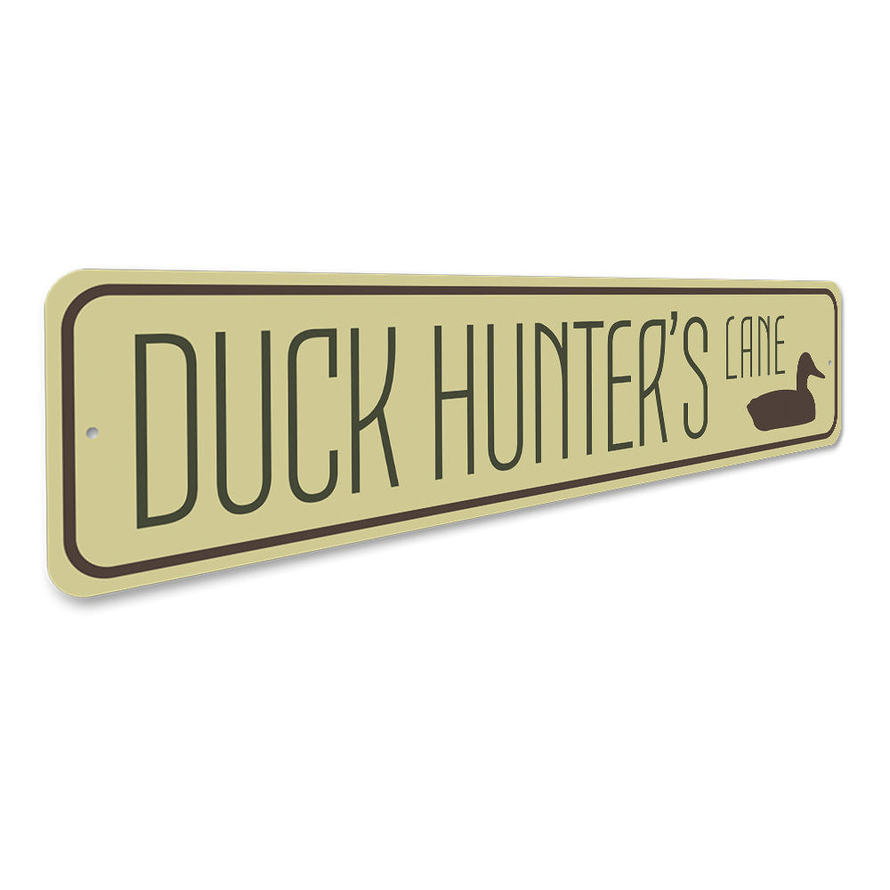 Duck Hunter's Lane Sign Aluminum Sign