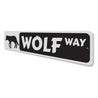 Wolf Way Sign Aluminum Sign